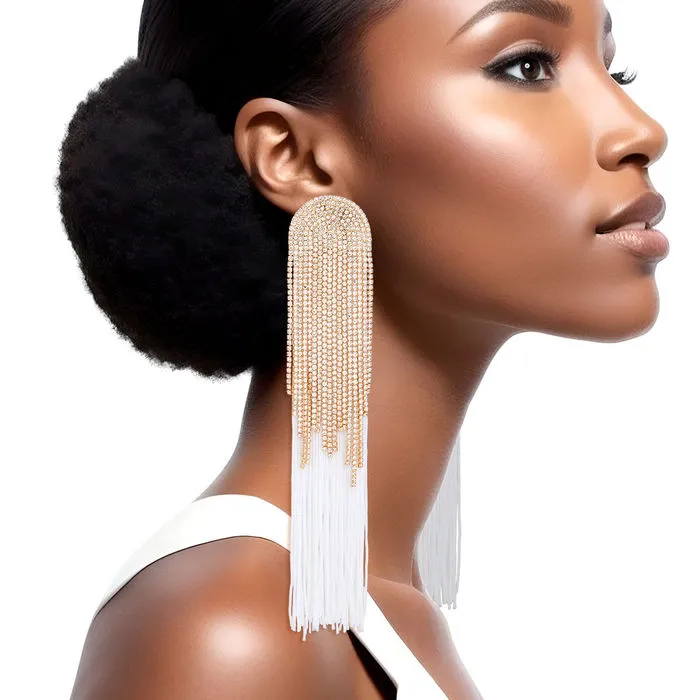 Tassel Long Fringe Glam Earrings for Women