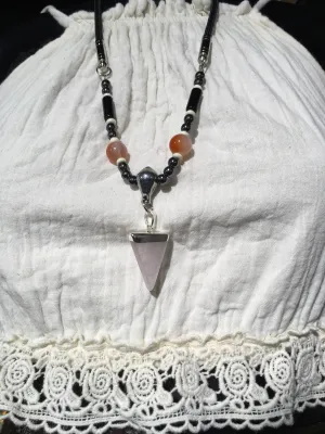 Triangle Crystal Beaded Necklace