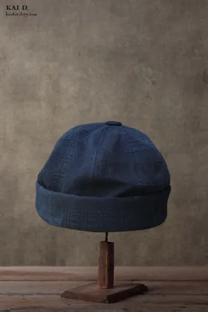 Watch Cap - Patch work weave cotton - Indigo - M, L