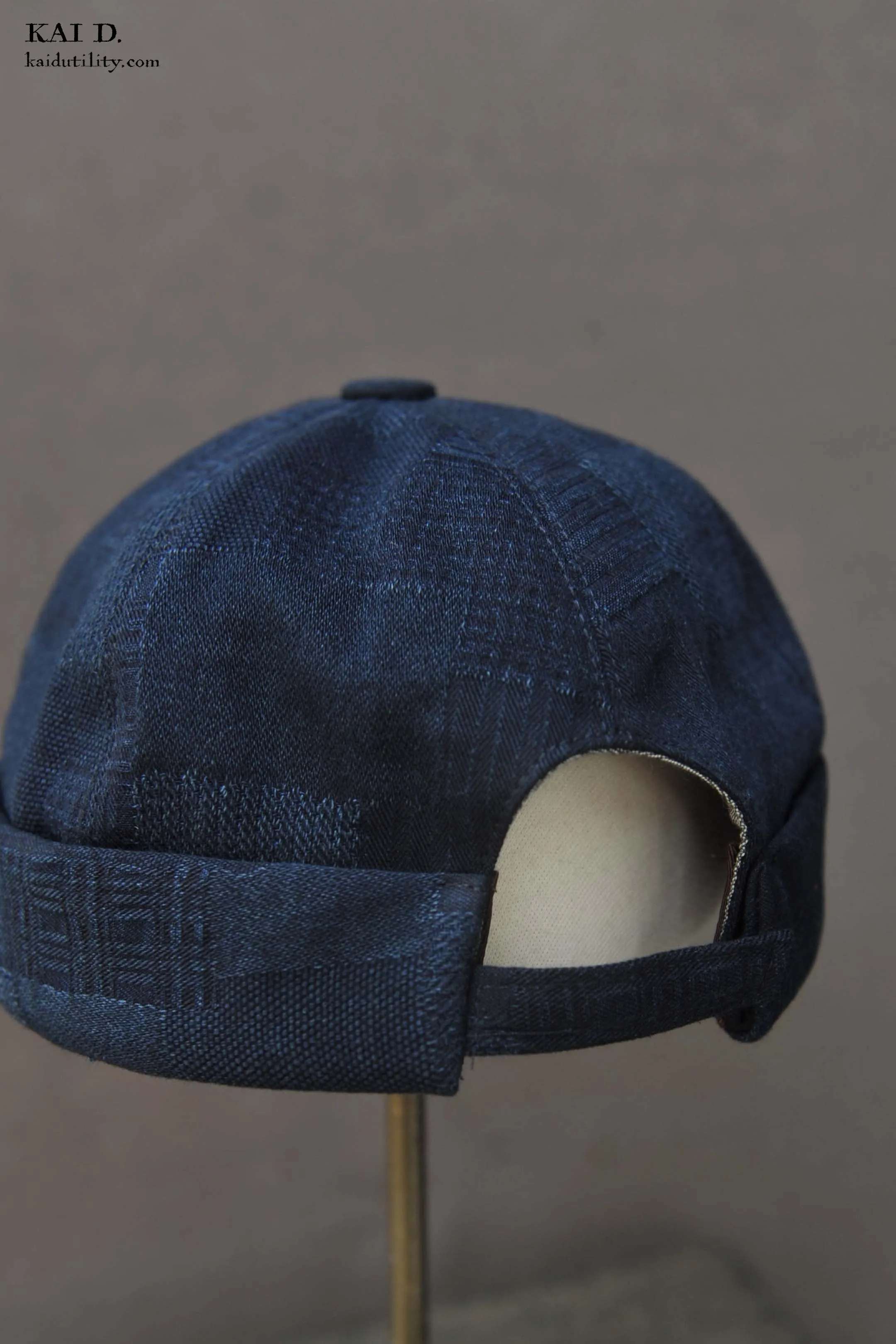 Watch Cap - Patch work weave cotton - Indigo - M, L