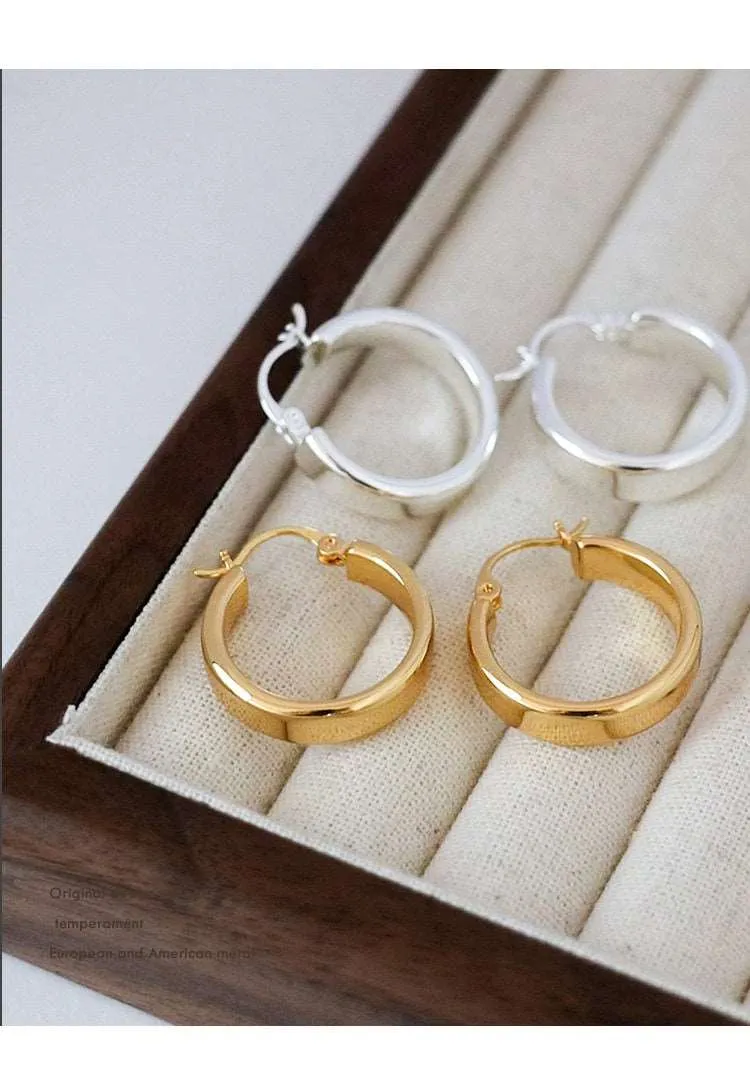 Women's Metal Geometric Circular Earrings